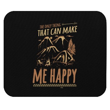 Discover Camping nature friends mountains happy Mouse Pads