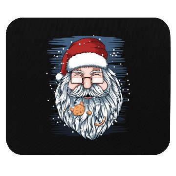 Discover santa and kittens merry christmas Mouse Pads