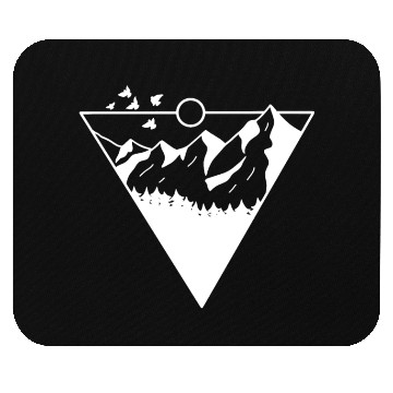 Discover Bird and mountain retro vintage sunset Mouse Pads