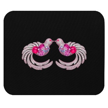 Discover Beautifull Bird Jewelry Stone Mouse Pads