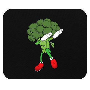 Discover Cute Funny Dancing Broccoli Veggie Lover Mouse Pads