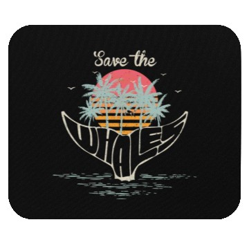 Discover Save The Whales Retro Orca Killer Whale Mouse Pads