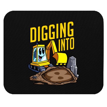 Discover Excavator Driver Digging Into 8 Birthday Excavator Mouse Pads