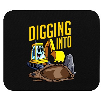 Discover Excavator Driver Digging Into 7 Birthday Excavator Mouse Pads