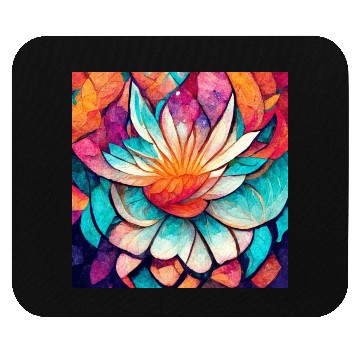 Discover Colorful mandala flower version 3 Mouse Pads
