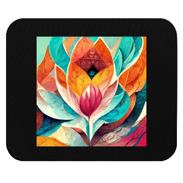 Discover Colorful mandala flower version 8 Mouse Pads