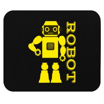Discover Yellow robot 3d. Mouse Pads