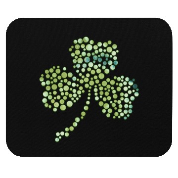 Discover Green tie dye shamrock dots Mouse Pads