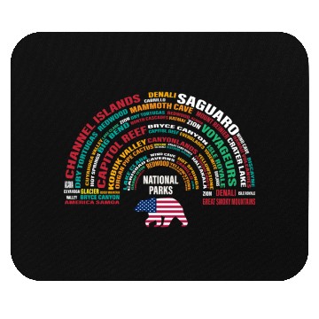 Discover US National Parks, National Park, Denali, Redwood Mouse Pads