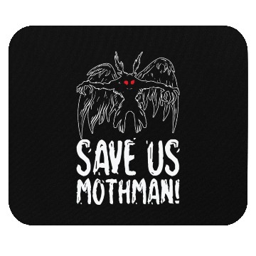Discover Halloween Mothman Mythical Line Art Beast Monster Mouse Pads
