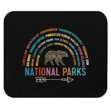 Discover US National Parks, National Park, Denali, Redwood Mouse Pads