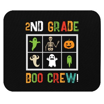 Discover 2nd Grade Boo Crew, Teacher Halloween Mouse Pads