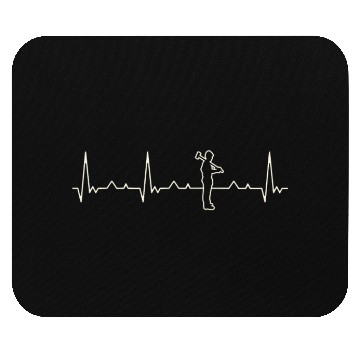 Discover Construction Worker. Heart. Love. EKG. Pulse. Mouse Pads