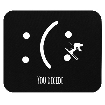 Discover skiing smile Mouse Pads