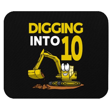 Discover Excavator Driver Digging Into 10 Birthday Mouse Pads
