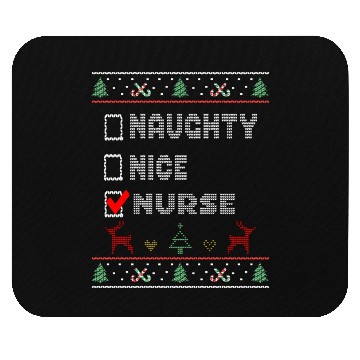 Discover Naughty Nice Nurse, Matching Christmas Group Mouse Pads