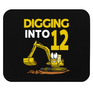 Discover Excavator Driver Digging Into 12 Birthday Mouse Pads