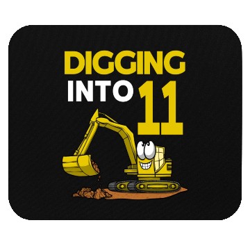 Discover Excavator Driver Digging Into 11 Birthday Mouse Pads