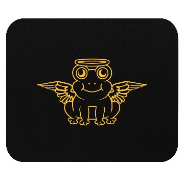 Discover wings halo frog angel Mouse Pads