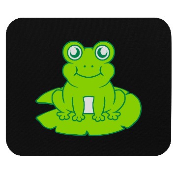 Discover frog sitting water lily sea leaf Mouse Pads