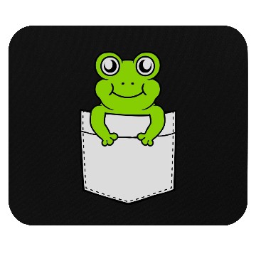 Discover Chest bag small cute frog Mouse Pads