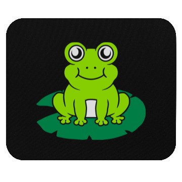 Discover Cute frog sitting water lily Mouse Pads