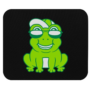Discover Cool little frog boy Mouse Pads