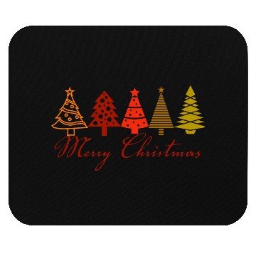 Discover Merry Christmas , colorful Xmas tree design Mouse Pads
