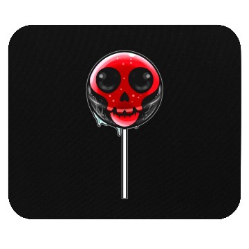 Discover Red Skull Lollipop Trick Or Treat Halloween Mouse Pads