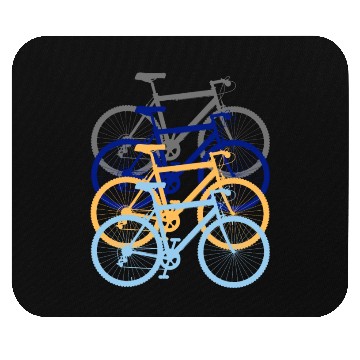 Discover Four Bicycles Together. Bicycle Lovers Cycling. Mouse Pads