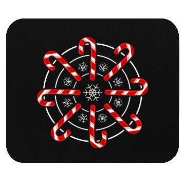 Discover Candy Cane Christmas Design Mouse Pads