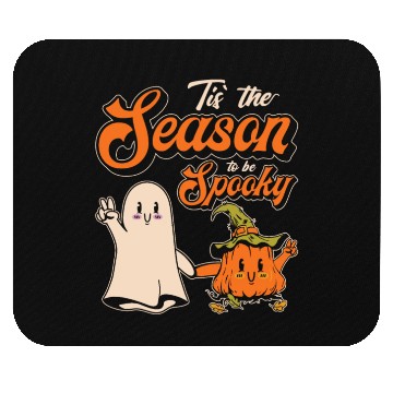 Discover Cute Spooky Pumpkin Ghost Halloween Season Mouse Pads
