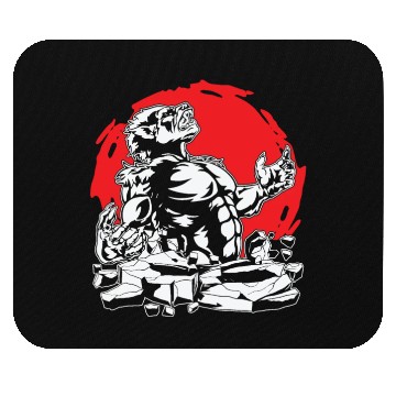 Discover Halloween Monster Line Art Werewolf Horror Mouse Pads