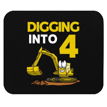 Discover Excavator Driver Digging Into 4 Birthday Excavator Mouse Pads