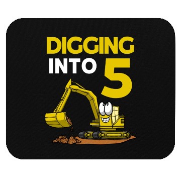 Discover Excavator Driver Digging Into 5 Birthday Excavator Mouse Pads