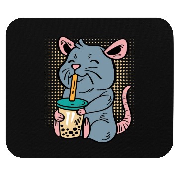 Discover Rat Bubble Tea Tea Lover Gift Mouse Pads