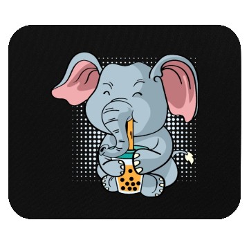 Discover Elephant Bubble Tea Zookeeper Gift Mouse Pads