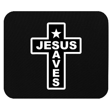 Discover Jesus Saves Christian Faith Bible Cross Mouse Pads
