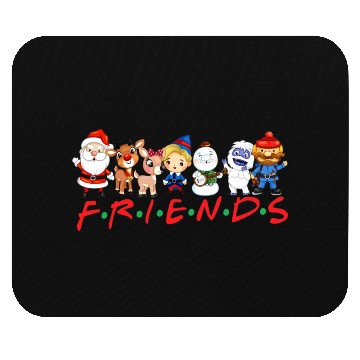 Discover Christmas Friends Santa Rudolph Snowman Family Mouse Pads