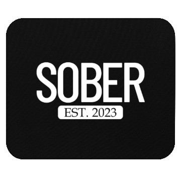 Discover Sober Est. 2023 Staying Sober No Alcohol Addiction Mouse Pads