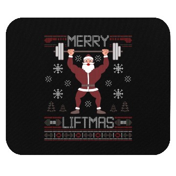 Discover Merry Liftmas Ugly Christmas Gym Workout Mouse Pads