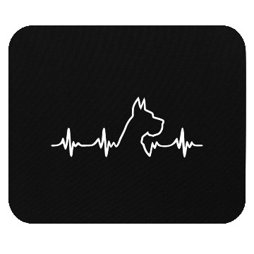 Discover Great Dane Heartbeat Mouse Pads