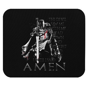 Discover The Crusader The Devil Saw Me Knight Templar Mouse Pads