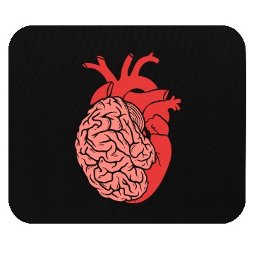 Discover Half Brain Half Heart Organ Anatomy Science Mouse Pads