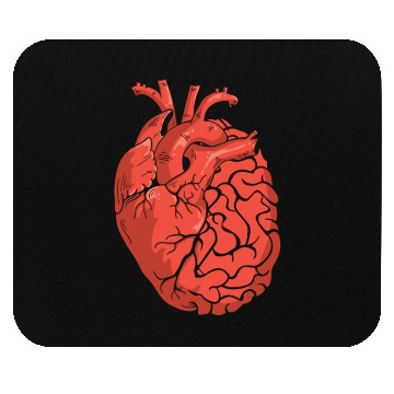 Discover Half Brain Half Heart Organ Anatomy Science Mouse Pads