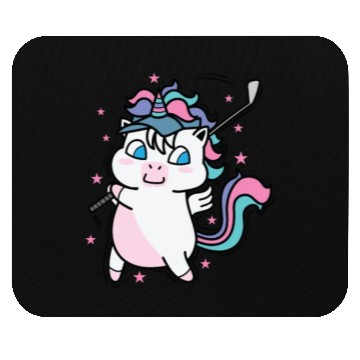 Discover Unicorn playing Golf Fabulous Creature Sport Mouse Pads
