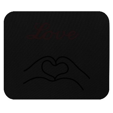 Discover love with heart from couple hand Mouse Pads