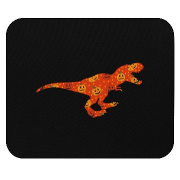 Discover Dinosaur Pumpkin Head Jack O' Lantern Halloween Mouse Pads