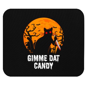 Discover Gimme Dat Candy Creepy Cat Spooky Halloween Mouse Pads