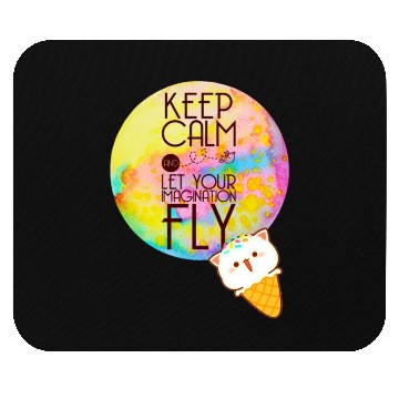 Discover Fly to The Imagination Cute Design Positive Quote Mouse Pads